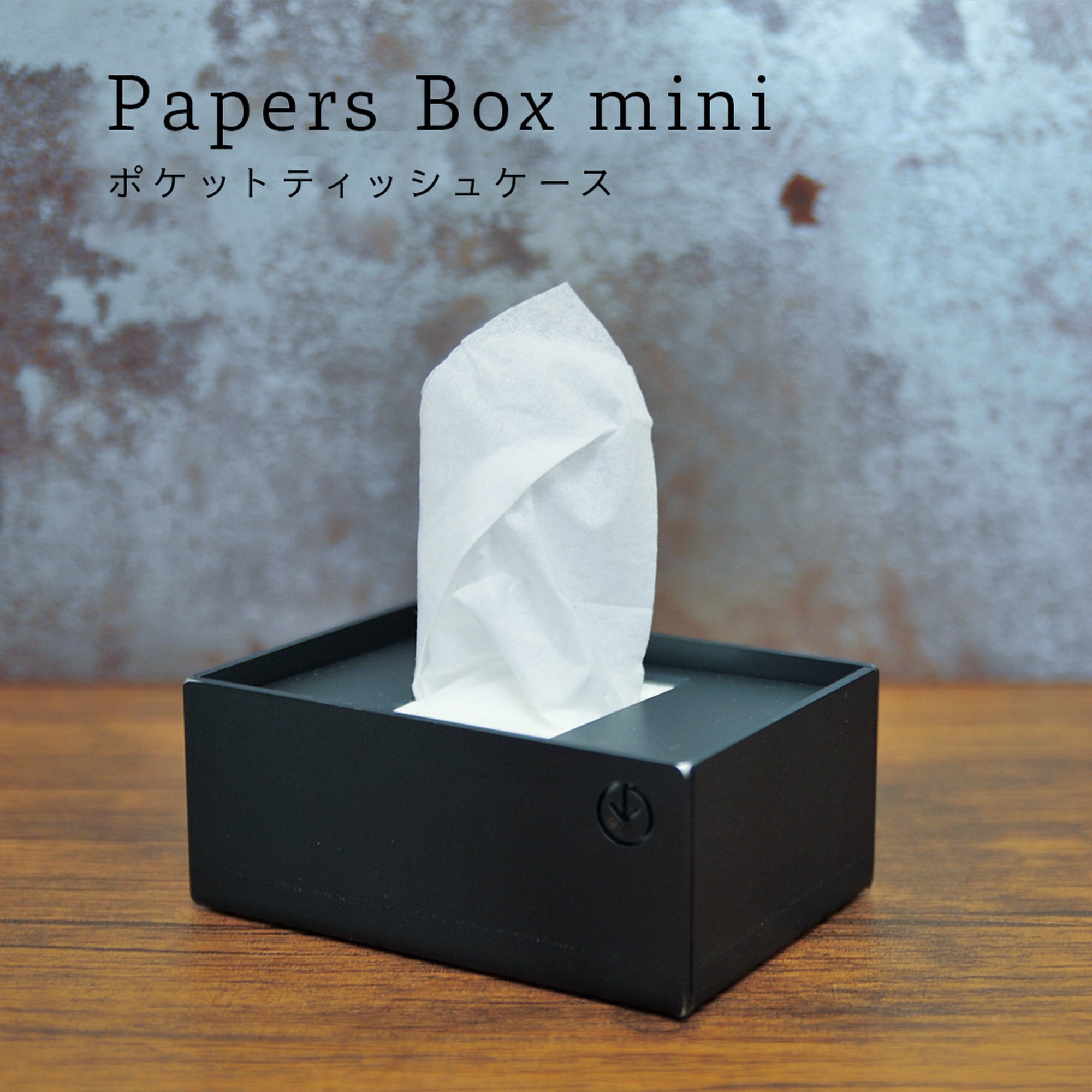 Papers Box mini　黒皮鉄