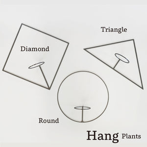 Hang Plants シリーズ Diamond 黒皮鉄